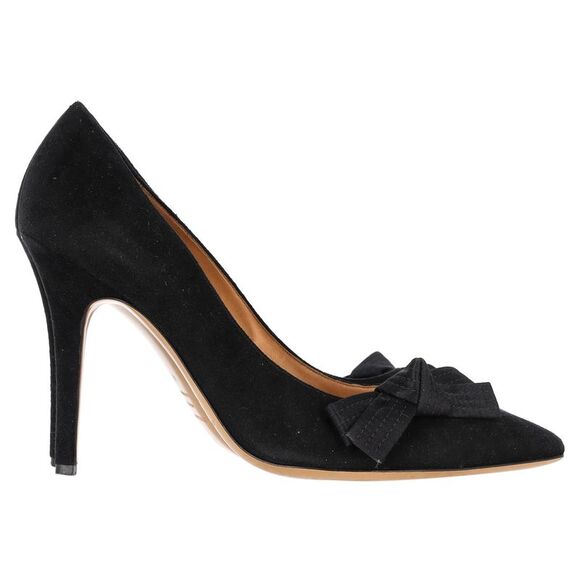 Isabel Marant Poppy Bow Detail Pumps in Black Suede - Picture 1 of 12